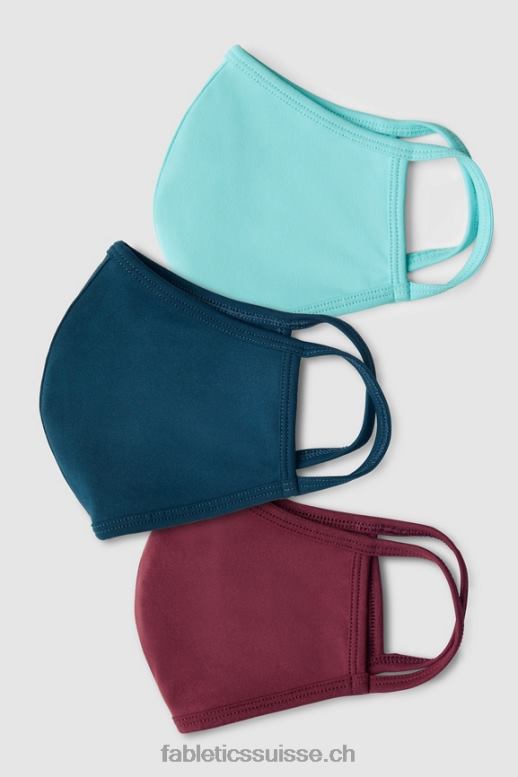 femmes le masque solidaire B0B6R3033 cloche bleue irisée Fabletics