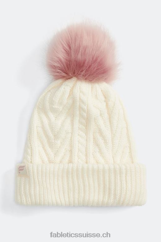 femmes bonnet à pompon en maille torsadée B0B6R3022 aigrette/mauve muet Fabletics