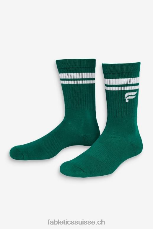 femmes la chaussette de tous les jours B0B6R2971 vert fairway/rayure blanche Fabletics
