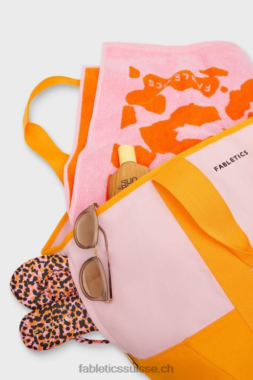 femmes cabas de marché en toile B0B6R2920 évasion rose/orange flash Fabletics