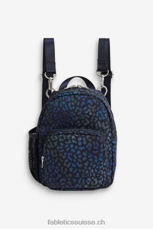 femmes mini sac à dos de sport B0B6R2921 heatmap léopard/bleu marine Fabletics