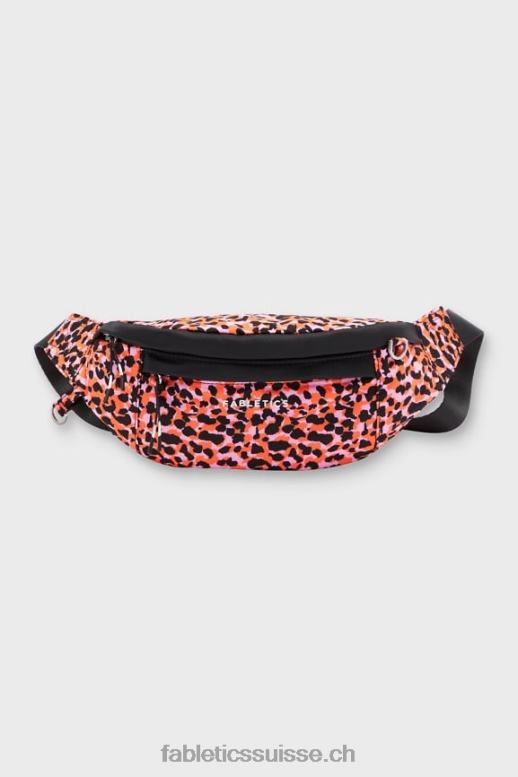 femmes sac banane modulable B0B6R2918 pois safari orange flash/noir Fabletics