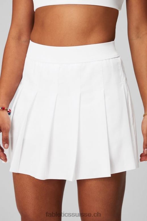 femmes jupe plissée avec short intégré B0B6R622 blanc classique/gris minéral Fabletics