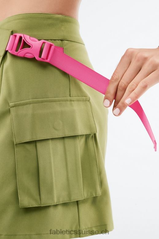 femmes jupe portefeuille jillian B0B6R649 punch olive/rose délavé Fabletics