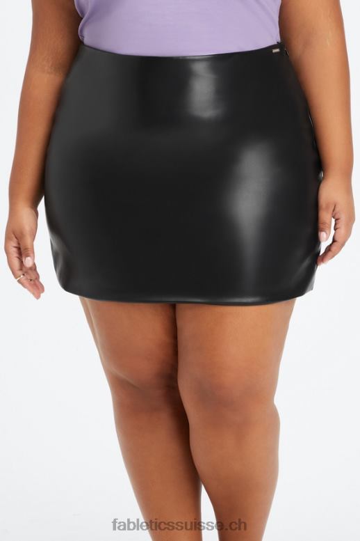 femmes minijupe taille haute en cuir vegan B0B6R636 étain bicolore léopard/orchidée Fabletics