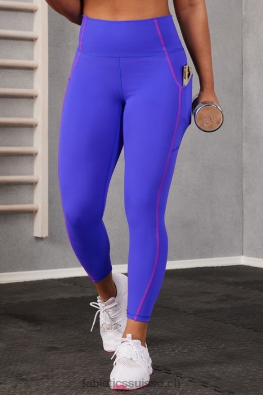 femmes Oasis Pureluxe Legging 7/8 taille haute 76 B0B6R995 évasion royale/rose extrême Fabletics
