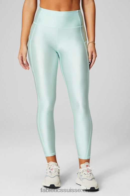 femmes Oasis Pureluxe Legging taille haute brillant 7/8 B0B6R895 éclat au brouillard salin Fabletics