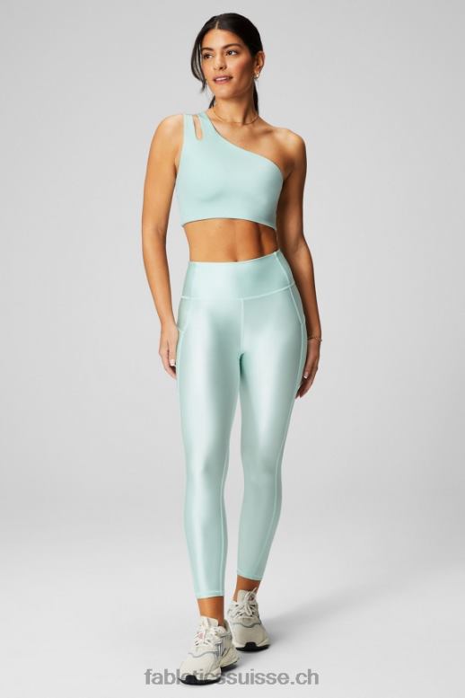 femmes Oasis Pureluxe Legging taille haute brillant 7/8 B0B6R895 éclat au brouillard salin Fabletics
