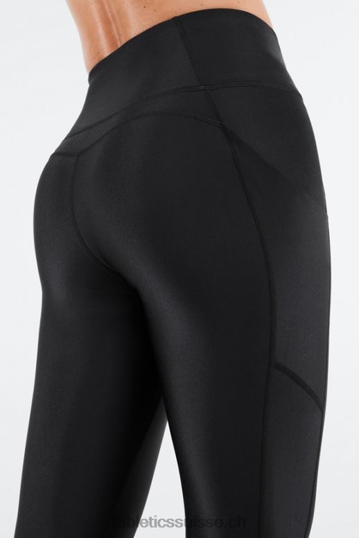 femmes Oasis Pureluxe Legging taille haute brillant 7/8 B0B6R896 éclat noir Fabletics