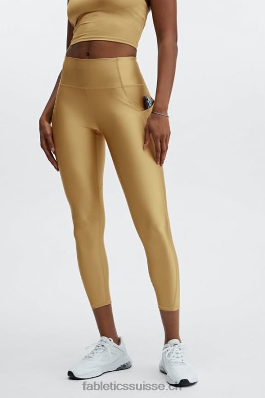 femmes Oasis Pureluxe Legging taille haute brillant 7/8 B0B6R897 brillance de la brume bronze Fabletics