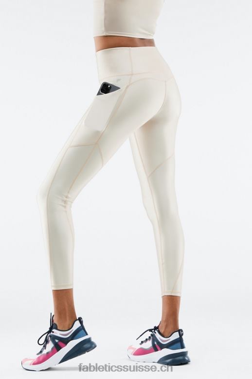 femmes Oasis Pureluxe Legging taille haute brillant 7/8 B0B6R898 éclat de brume grise Fabletics