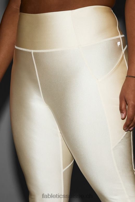 femmes Oasis Pureluxe Legging taille haute brillant 7/8 B0B6R900 brillance de la crème au beurre Fabletics