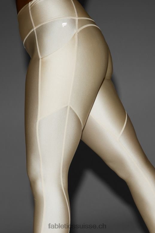 femmes Oasis Pureluxe Legging taille haute brillant 7/8 B0B6R924 brillance de la crème au beurre Fabletics