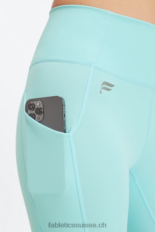 femmes Oasis Pureluxe Legging taille haute torsadé 7/8 B0B6R1137 vague de cristal Fabletics