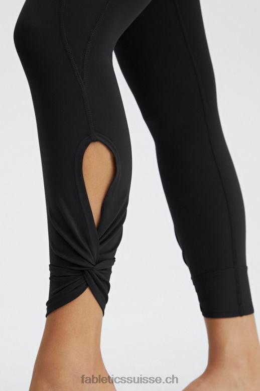 femmes Oasis Pureluxe Legging taille haute torsadé 7/8 B0B6R1139 noir Fabletics
