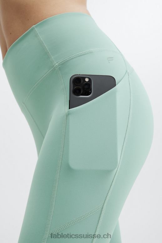 femmes Oasis Pureluxe Legging taille haute torsadé 7/8 B0B6R1141 écume de mer Fabletics