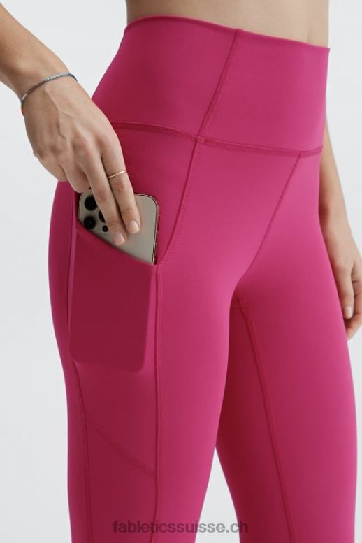 femmes Oasis Pureluxe Legging taille haute torsadé 7/8 B0B6R1142 Sangria Fabletics