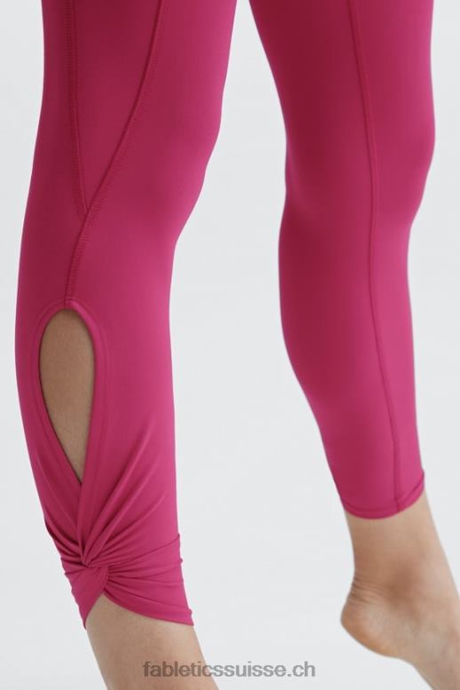 femmes Oasis Pureluxe Legging taille haute torsadé 7/8 B0B6R1142 Sangria Fabletics