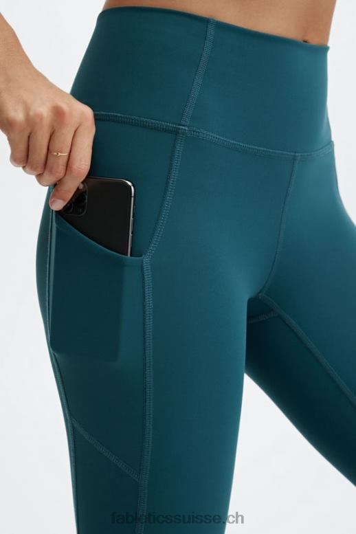 femmes Oasis Pureluxe Legging taille haute torsadé 7/8 B0B6R1143 vague de minuit Fabletics