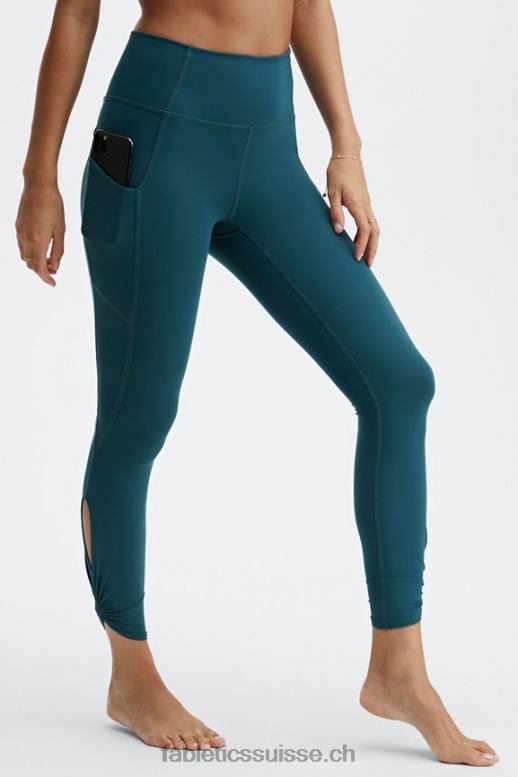 femmes Oasis Pureluxe Legging taille haute torsadé 7/8 B0B6R1143 vague de minuit Fabletics