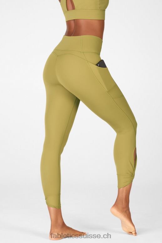 femmes Oasis Pureluxe Legging taille haute torsadé 7/8 B0B6R1144 thym Fabletics