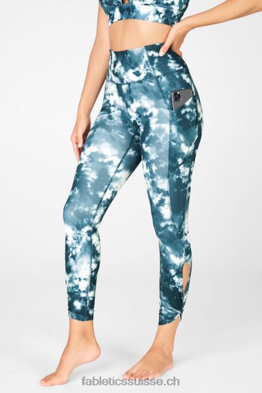 femmes Oasis Pureluxe Legging taille haute torsadé 7/8 B0B6R1146 magma de la grotte Fabletics