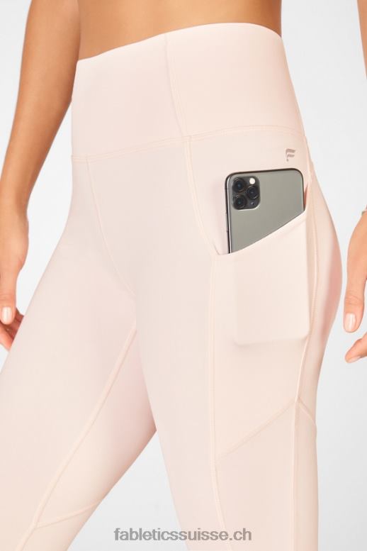 femmes Oasis Pureluxe Legging taille haute torsadé 7/8 B0B6R1148 givre rose Fabletics