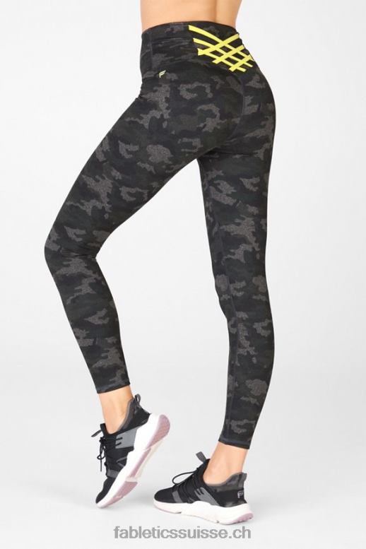 femmes boost powerhold legging taille haute 7/8 63 B0B6R868 camouflage anthracite/feuille Fabletics