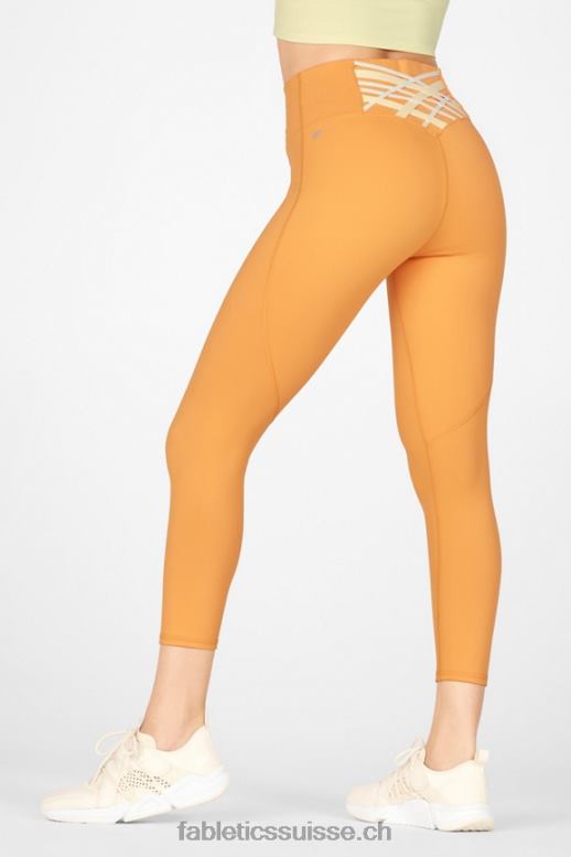 femmes capri taille haute à bretelles boost ii B0B6R1317 dreamicle/crème au citron/menthe fraîche Fabletics