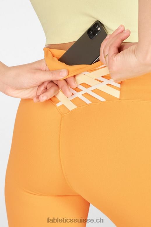 femmes capri taille haute à bretelles boost ii B0B6R1317 dreamicle/crème au citron/menthe fraîche Fabletics