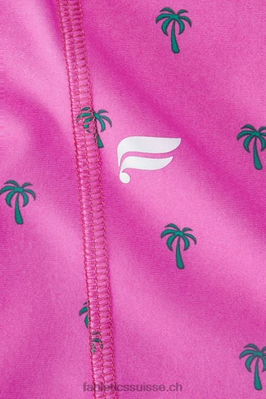 femmes capri taille haute oasis B0B6R959 palmier d\'évasion rose Fabletics