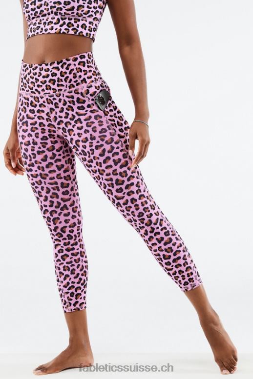 femmes capri taille haute oasis pureluxe B0B6R963 rose clair meru Fabletics