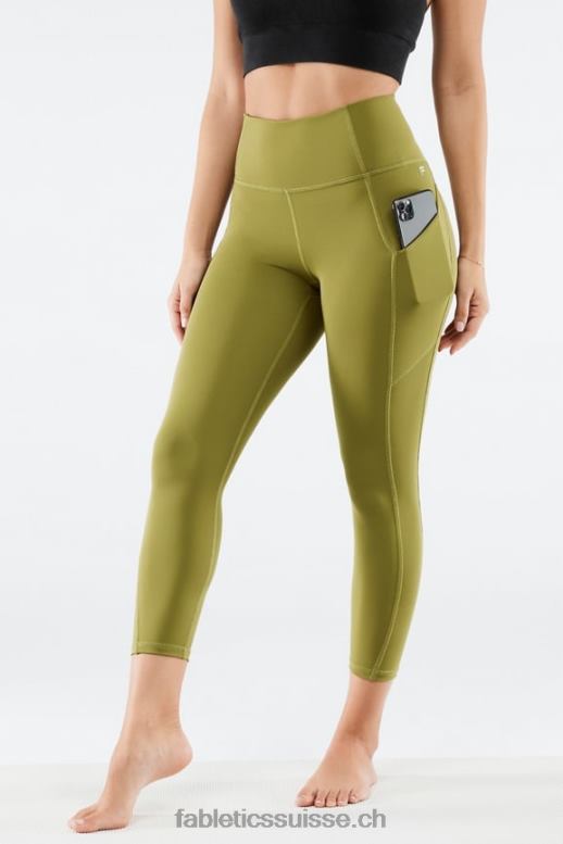 femmes capri taille haute oasis pureluxe B0B6R964 olive fanée Fabletics