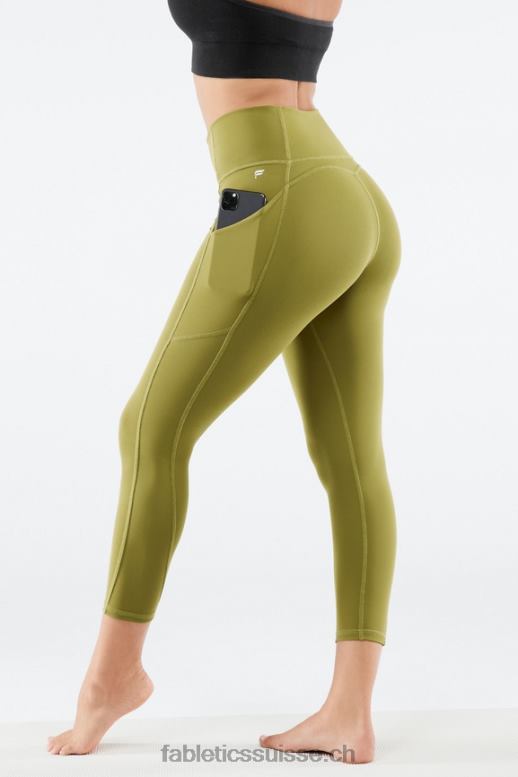 femmes capri taille haute oasis pureluxe B0B6R964 olive fanée Fabletics