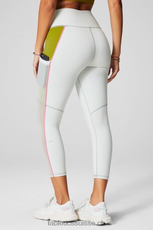 femmes capri taille haute powerhold 44 B0B6R766 gris menthe/oliveraie Fabletics