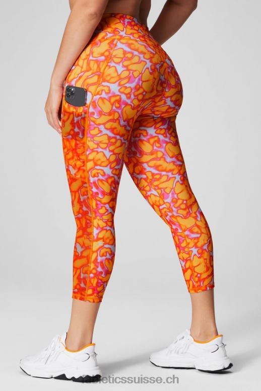 femmes capri taille haute powerhold 44 B0B6R767 noir/brouillard salin Fabletics