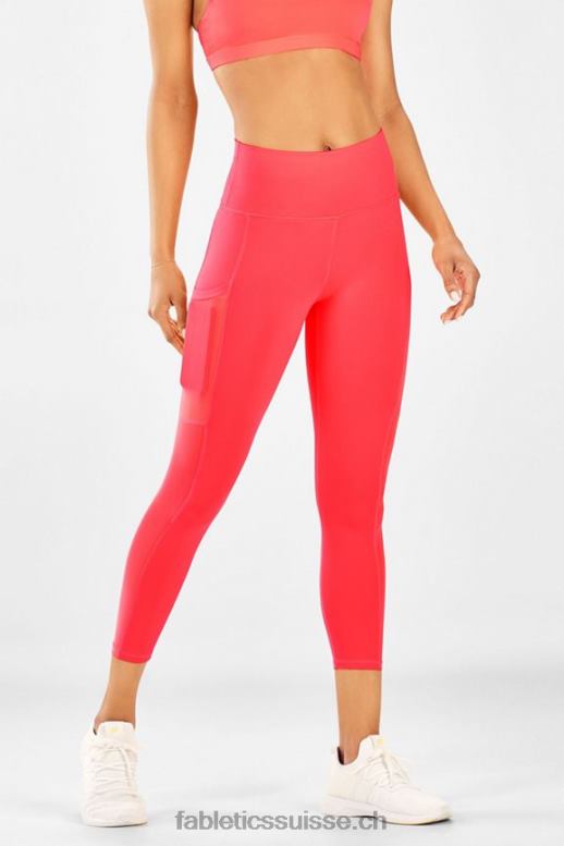 femmes capri taille haute powerhold 46 B0B6R777 corail pop Fabletics