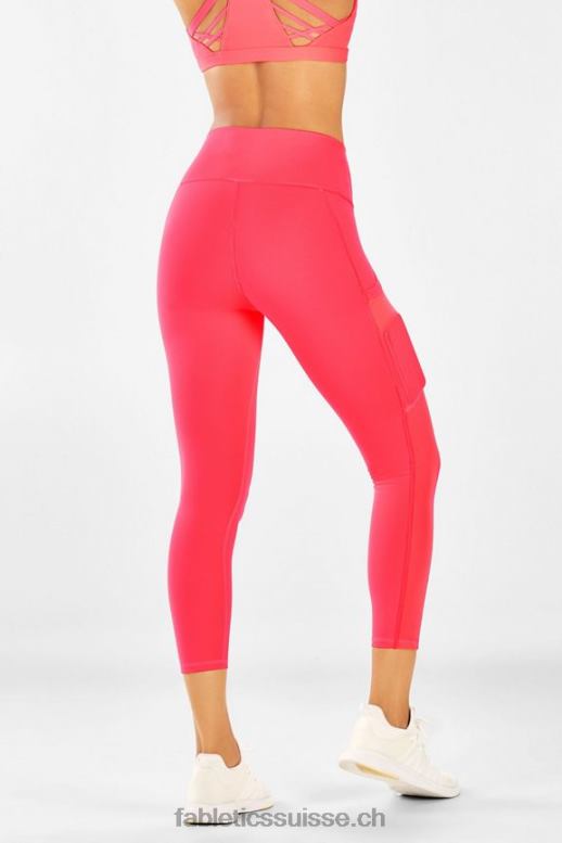 femmes capri taille haute powerhold 46 B0B6R777 corail pop Fabletics
