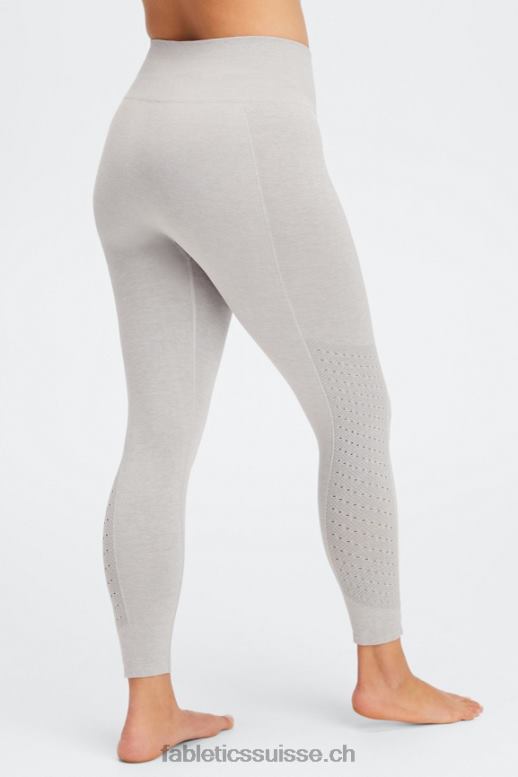 femmes le legging 7/8 taille haute eco sync B0B6R1168 gris clair chiné Fabletics