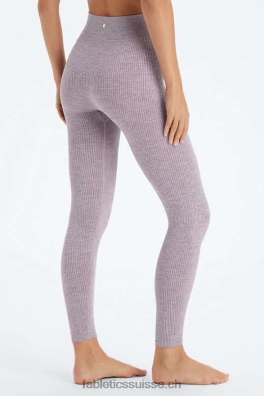 femmes legging 7/8 en maille torsadée B0B6R1031 bruyère prune fanée Fabletics
