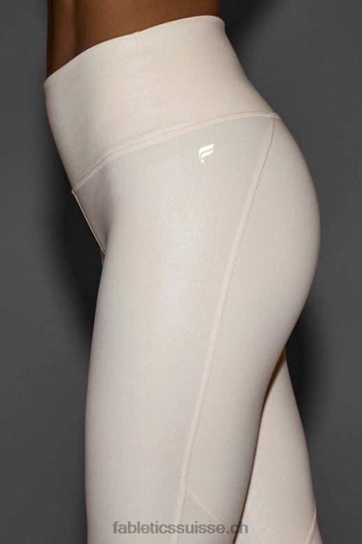 femmes legging 7/8 taille haute irisé pureluxe B0B6R1173 ivoire nacré Fabletics