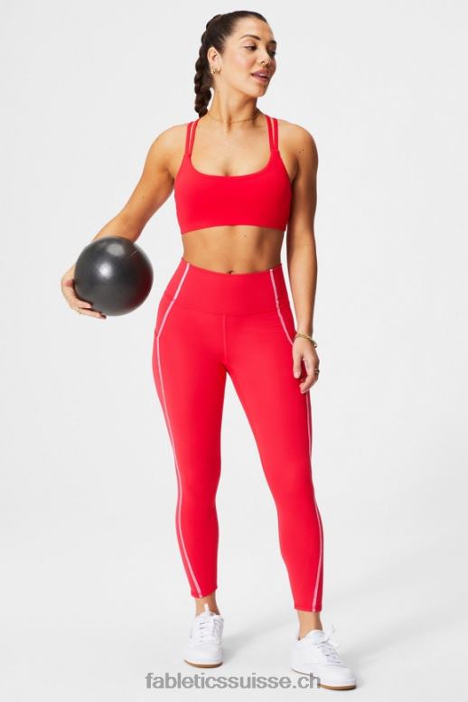 femmes legging 7/8 taille haute oasis pureluxe 47 B0B6R781 cerise classique/blanc classique Fabletics