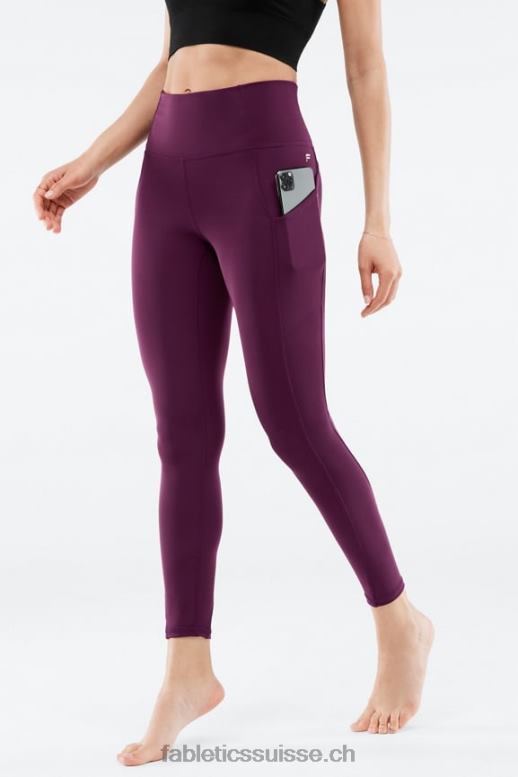 femmes legging 7/8 taille haute oasis pureluxe 50 B0B6R794 Bourgogne Fabletics