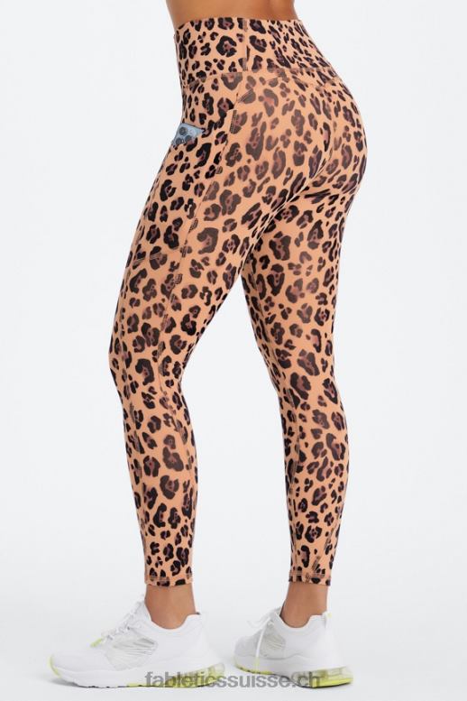 femmes legging 7/8 taille haute oasis pureluxe 51 B0B6R800 léopard naturel Fabletics