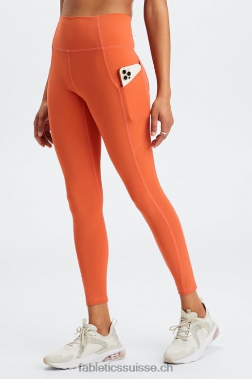 femmes legging 7/8 taille haute oasis pureluxe 53 B0B6R811 ocre brûlé Fabletics