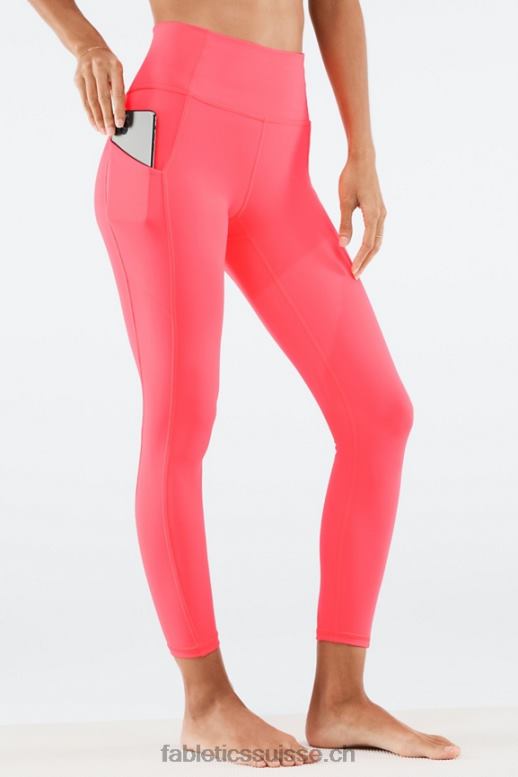 femmes legging 7/8 taille haute oasis pureluxe 56 B0B6R825 corail pop Fabletics