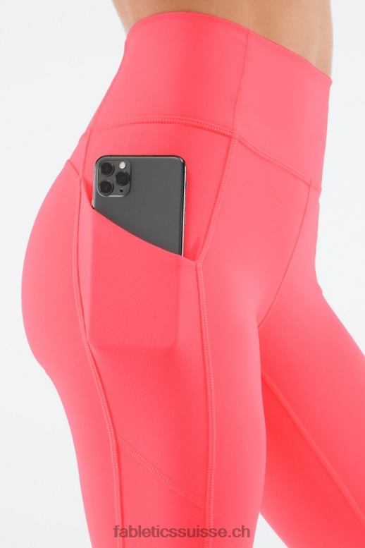femmes legging 7/8 taille haute oasis pureluxe 56 B0B6R825 corail pop Fabletics