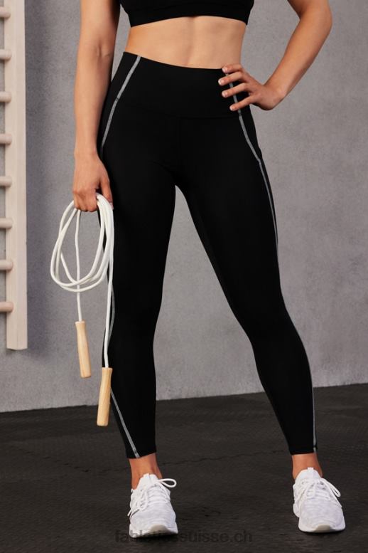 femmes legging 7/8 taille haute oasis pureluxe 57 B0B6R829 noir/blanc classique Fabletics