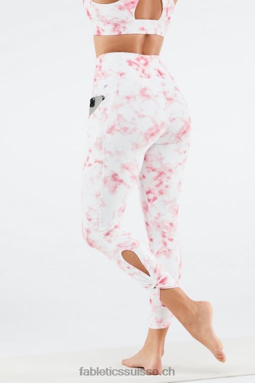 femmes legging 7/8 taille haute oasis pureluxe 81 B0B6R1145 marbre fumé rouge Fabletics