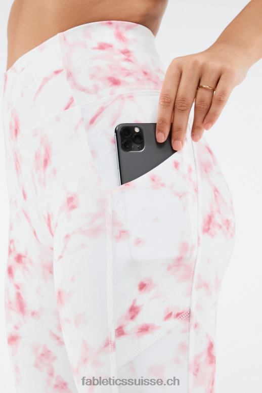 femmes legging 7/8 taille haute oasis pureluxe 81 B0B6R1145 marbre fumé rouge Fabletics